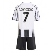 Juventus Francisco Conceicao #7 Hemmaställ Barn 2025-26 Korta ärmar (+ Korta byxor)
